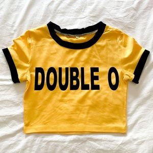 Double O Yellow Crop Top